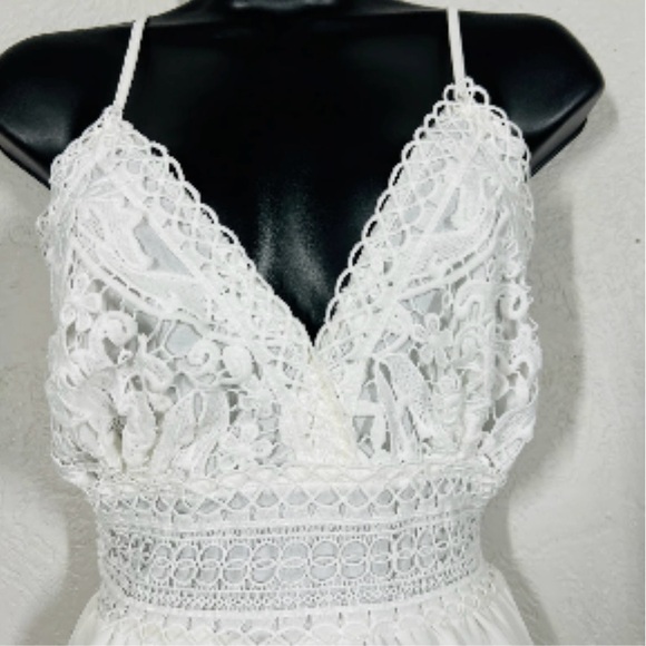 ECOWISH Dress V-Neck Spaghetti Strap Bowknot - Picture 11 of 16